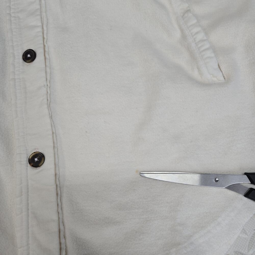 Free People‎ Ruby Jacket Womens Medium Ivory Flannel Oversized Grunge Bohemian - Picture 8 of 14
